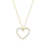 EMILIANO JEWELLERY 925 AYAR ZİRKON TAŞLI KALP KOLYE