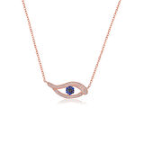 EMILIANO JEWELLERY SİLVER 925 AYAR ZİRKON TAŞLI GÖZ DESENLİ KOLYE