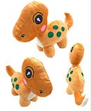Oyuncak Peluş Dinozor Sevimli Rengarenk Peluş Dinazor 20x25cm. Kahverengi