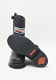 Black Hakiki Deri Kadın Bot & Bootie HD0777005303