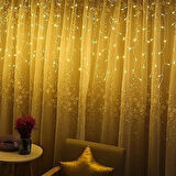 8 Fonksiyonlu 16 Saçaklı Perde Led Işık – 3x1 Metre Günışığı Renk