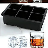 6'lı XL Küp Silikon Buz Kalıbı (Kolay Çıkabilen)