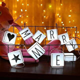 10'lu Lightbox Işıklı Mesaj Panosu, Dekoratif Harf Zinciri LED Işık