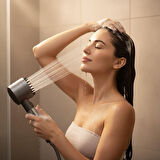 Silikon Fırçalı Masajlı Duş Başlığı 3 Kademeli Turbo Basınçlı Su Tasarruflu