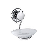 Yapışkanlı Vakumlu Sabunluk Krom Görünümlü Banyo Sabunluğu