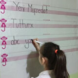 Statik Akıllı Yazı Tahtası 100x56 cm Yeni Müfredata Uyumlu Kılavuz Çizgili