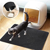 Kedi Tuvalet Önü Kum Toplayıcı ve Temizleyici Elekli Paspas – Gri