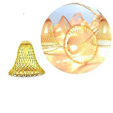 Çan Şeklinde Metal Şerit Led Işık 1.5 Metre Pilli Parti Dekorasyonu