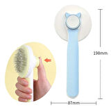 Basmalı Kendini Temizleyen Kedi Köpek Tarağı, Masaj Etkili Tüy Toplama Fırçası
