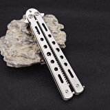 Paslanmaz Çelik Katlanabilir Kelebek Tarak Gri (Saç Sakal Bıyık Şekillendirici)