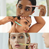 Hassas Ciltler İçin 3'lü Kaş Usturası Seti Yüz Tüy Alma Bıçağı