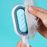 Çift Taraflı Pet Fırçası, Evcil Hayvanlar İçin Nemli ve Kuru Tüy Tarama Tarağı