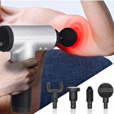 6 Seviyeli Titreşimli ve 4 Başlıklı Şarjlı Masaj Tabancası – Büyük Boy