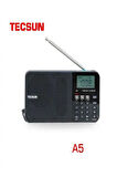 Tecsun A5 Taşınabilir Şarjlı Cep Radyosu Bluetooth Hoparlör FM Radyo MP3 Çalar & Ses Kayıt Cihazı