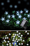 Technojet Solar 50 Led Çiçekli Bahçe Dekorasyon Güneş Enerjili Aydınlatma Modlu