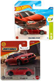 2 Araç BMW Set - Hot Wheels Tesla Model S Plaid & Matchbox BMW M2 (1/64)
