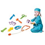 Çocuklar İçin Eğitici ve Eğlenceli Candy Ken Çantalı Oyuncak Doktor Seti 10 Parça