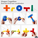 Oyuncak Tekerlekli Tako Boru Eğitici Blok Yapı Seti 72 Parça