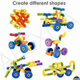 Oyuncak Tekerlekli Tako Boru Eğitici Blok Yapı Seti 72 Parça