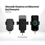 Ttec 2in1 Havalandırma + Torpido Üzeri 15W Kablosuz Şarjlı Araç Tutucu ve 32W Çakmaklık Ve Kablo sET