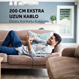 Ttec Super Şarj Örgü Tasarım 2Mt Type c Şarj Kablosu Samsung Huawei İphone 15 15 Pro Max Şarj Kablo