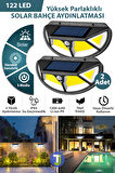 Technojet 2Adet Solar 122COB Ledli 3 Modlu Bahçe Aydınlatma Güneş Enerjili Lamba Hareket Sensörlü