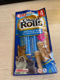 Ciao Churu Rolls Sticks Deniz Taraklı, Tavuk Sargılı ve Ton Balıklı Kedi Ödülü 10GR 4lü