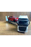 Volvo Tır Metal Başlıklı Araba Taşıyan Tır Araba Diecast Araba Ve Tır Ikili Set Herhangi Bir Araba