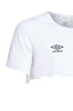 Umbro  Erkek Siyah Solo Training bisiklet Yaka Tişört TF-0167- Beyaz