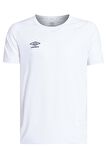 Umbro  Erkek Siyah Solo Training bisiklet Yaka Tişört TF-0167- Beyaz