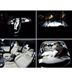 10 Adet Sofit Led Aydınlatma Tavan Plaka Oto İç Aydınlatma Süper Güçlü Beyaz Işık 39mm