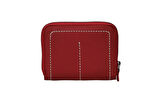Guard Kırmızı guti Mat Dikiş detaylı Fermuarlı cüzdan /el pörtföyü
