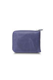 Guard Antique Navy Blue Zipper Horizontal Mini Leather Wallet