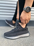 JY305 Pulse Bağcıklı Triko Kumaş Erkek Günlük Spor Ayakkabı TBT - Siyah