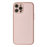 Apple İphone 12 Pro Max Kılıf Coco Karbon Silikon - Pembe