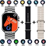 Watch 8 Akıllı Saat Metal Kordon Altın Sarısı 49 MM Kasa Siri,NFC,Nabız,Vidalı