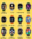 Watch 8 Akıllı Saat Metal Kordon Altın Sarısı 49 MM Kasa Siri,NFC,Nabız,Vidalı