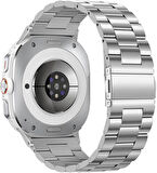 Galaxy Watch 8 44MM 40MM / Galaxy Watch 8 Classic 46MM ile Uyumlu Paslanmaz Çelik Kordon