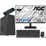 Zetta Expert İntel Core I5 13400 8GB DDR4 2TB M.2 NVME SSD GTX1630-4GB 23,8" FHD Monitör Windows 11 Pro Masaüstü Bilgisayar MZET163058120 + Zetta Flash Bellek