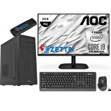 Zetta Expert İntel Core I9 13900 64GB DDR4 256GB M.2 NVME SSD GT1030-2GB 23,8" FHD Monitör Windows 11 Pro Masaüstü Bilgisayar MZET103098129 + Zetta Flash Bellek