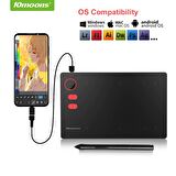10Moons G20 Android Uyumlu 8192 Seviye Profesyonel Grafik Tablet