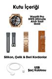 WEARFİT HW5 ULTİMATE  Akıllı Kol Saati  Yuvarlak Model 1.56inç 37mm  AMOLED Ekran (BRONZ GOLD)
