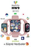 WEARFİT HW9 MİNİ  Akıllı Kol Saati Smart Watch Model:2.05inç 41mm MİNİLED Ekran (PEMBE)