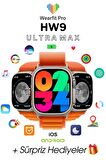 WEARFİT HW9 ULTRA MAX   Akıllı Kol Saatİ inç 49mm AMOLED Ekran (GRİ)