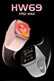 WEARFİT HW69 PRO MAX   Akıllı Kol Saati Smart Watch Model:inç 45mm AMOLED Ekran (SİYAH)