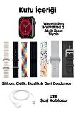 WEARFİT HW9 MİNİ 2 Akıllı Kol Saati Smart Watch Model:2.05inç 41mm MİNİLED Ekran (SİYAH)