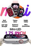 WEARFİT HW9 MİNİ 2 Akıllı Kol Saati Smart Watch Model:2.05inç 41mm MİNİLED Ekran (GRİ)