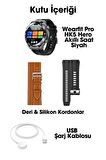 WEARFİT HK5 HERO Akıllı Kol Saati  Yuvarlak Model 1.43inç 37mm AMOLED Ekran (SİYAH)