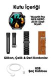 WEARFİT HK8 HERO Akıllı Kol Saati  Yuvarlak Model 1.52inç 37mm AMOLED Ekran (SİYAH)