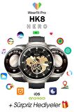WEARFİT HK8 HERO Akıllı Kol Saati  Yuvarlak Model 1.52inç 37mm AMOLED Ekran (GRİ)